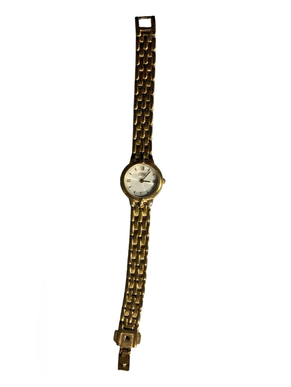 Citizen Eco-Drive Gold Tone Women’s Watch White Dial Roman Numerals
